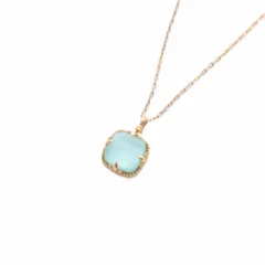 アガット agete ネックレス K10 イエローゴールド 青 ブルー