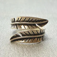 【インディアンジュエリー リング 】 メンズ シルバーリング フェザー 羽根 シルバー ネイティブ アメリカン 指輪 レディース ビンテージ ヴィンテージ Silver Plated フリーサイズ プレゼント 贈り物 ペアリング アメカジ 【残りわずか！】