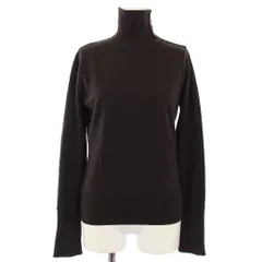 バーバリー ロンドン BURBERRY LONDON ニット セーター タートルネック チェック 切替 長袖 M ブラウン /TK