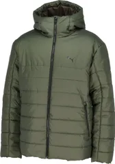 プーマ PUMA ESSフーデッド パデッドJKT ジャケット アウター ジャンパー フード フーディー 上着 メンズ 男性 保温 防寒 耐久 デイリー 快適 ロゴ ワンポイント  690959 70 DARKOLIVE