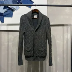 (95) トミーヒルフィガー Classic カジュアル ケーブル ケーブル編み ショールカラー カーディガン