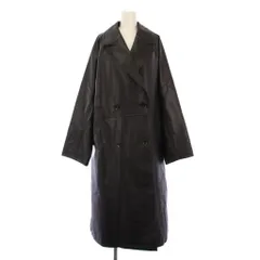 メゾンスペシャル MAISON SPECIAL Fake Leather Over Chester Coat フェイクレザーオーバーチェスターコート アウター ロング丈 ダブル F 黒 ブラック 21232165202 /BBのサムネイル