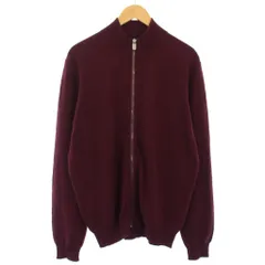 ダンヒル dunhill カーディガン ジップアップ カシミヤ 長袖 L ボルドー SK1M USD574 /TKのサムネイル
