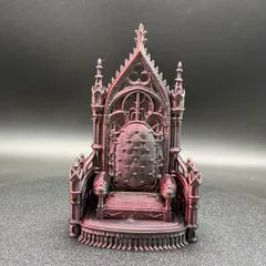 ミニチュア家具 椅子 1/12スケール ゴシック 王様 キング チェア イス ミニ ブラウン 赤茶 家具 ドールハウス フィギュア 小物 雑貨 おもちゃ 装飾用 撮影用 t9566