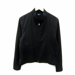 フレッドペリー FRED PERRY ショートハリントンジャケット ブルゾンジャケット 無地 ダブルジップ M 黒 ブラック F2505 /SY25 ■GY53