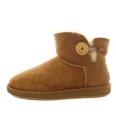 アグ オーストラリア UGG australia ミニベイリー ボタン MINI BAILEY BUTTON ムートンブーツ ショートブーツ 24.0cm 茶 ブラウン 3352 /AN36