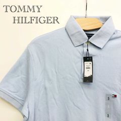 TOMMY HILFIGER新品】ライトブルー トリコロールライン ポロシャツ 