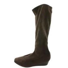 サルヴァトーレフェラガモ Salvatore Ferragamo ロングブーツ スエード 7.5 茶 ブラウン 52987 /AN14