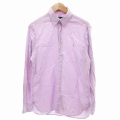 ラルフローレン RALPH LAUREN ボタンダウンシャツ オックスフォード ポニーロゴ 長袖 16 パープル /JS