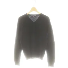 ポロスポーツ POLO SPORT ニット ロングスリーブ Vネック ロゴ 長袖 プルオーバー ウール SS 紺 ネイビー /YQ ■OS