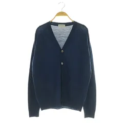 ジョンスメドレー JOHN SMEDLEY ウール ニット カーディガン 長袖 Vネック M ネイビー /MY ■OS ■AD