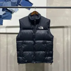 (95) THE NORTH FACE ザノースフェイス 700 オールブラック グースダウン ファー ダウンベスト