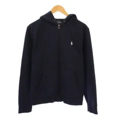 ポロ ラルフローレン POLO RALPH LAUREN ジップアップパーカー ジャケット ストレッチ ロゴ ワンポイント ワンカラー S 紺 ネイビー /BB