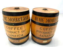 貴重　コーヒーバレル　2点セット　樽　木製　ブルーマウンテン　ヴィンテージ雑貨　アンティークインテリア　レトロ A9843B08