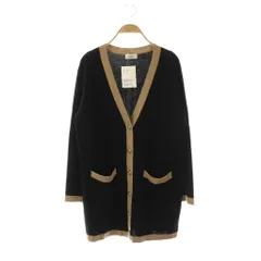 イエナ IENA バイカラー ロング ニットカーディガン 長袖 ブラック ベージュ /HK ■OS