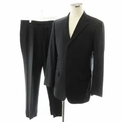 バーバリーブラックレーベル BURBERRY BLACK LABEL スーツ セットアップ 上下 テーラードジャケット シングル パンツ スラックス ストライプ柄 96-84-175 グレー BMD30-105-07 /AN47