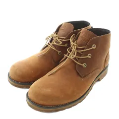 ティンバーランド Timberland チャッカブーツ レザー 防水 レースアップ ロゴ US11W 29cm 茶色 ブラウン A12ES /XZ ■GY18