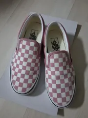 VANS スリッポン ピンク チェッカーボード 240