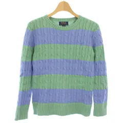 ポロ ラルフローレン POLO RALPH LAUREN ニット セーター ボーダー柄 長袖 クルーネック M 10-12 青 緑 /TK