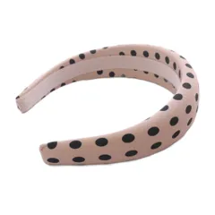 ミュウミュウ miumiu ロゴ刺繍 ドット カチューシャ ピンク 黒 ブラック