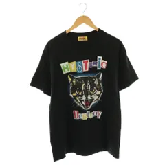 ヒステリックグラマー HYSTERIC GLAMOUR 24SS CAT SCRATCH FEVER オーバーサイズTシャツ カットソー F ブラック マルチカラー /DO ■OS