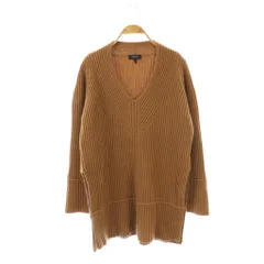 セオリー Theory MERCER WOOL CASH V NECK TUNIC ニット セーター S キャメル /DF ■OS