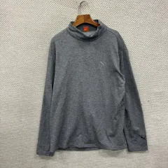プーマ カジュアル 刺繍 ロゴ 弱起毛 タートルネック 長袖Tシャツ XL M07992