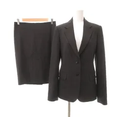 セオリーリュクス theory luxe 美品 スカートスーツ セットアップ テーラードジャケット タイトスカート 38 グレー 灰色 /YJ