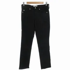 サムシング something テーパードストレートデニムパンツ ジーンズ 27 黒 ブラック /FF