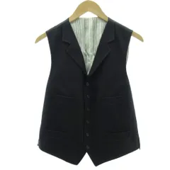 ポロ バイ ラルフローレン Polo by Ralph Lauren 美品 ウール ベスト ジレ 42 約L 黒 ブラック ☆AA★