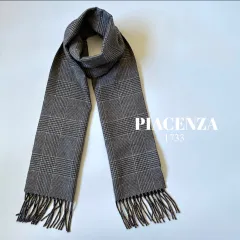 PIACENZA / グレンチェック × ソリッド　リバーシブルマフラー