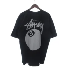 ステューシー STUSSY タグ付き 8 BALL PIG DYED TEE Tシャツ カットソー 半袖 クルーネック ロゴプリント コットン 1905022 黒 XL
