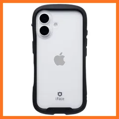 【新品】 【 限定】iFace Reflection iPhone 16 ケース クリア 強化ガラス (ブラック)【エコPKG】【 iphone16 ケース アイフォン16 カバー スマホケース 透明 耐衝撃 ストラップホール付き クリアケース 】 1