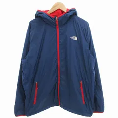 ザノースフェイス THE NORTH FACE ナイロンジャケット 裏フリース リップストップ 刺繍 ロゴ XL 青 ブルー 赤 レッド /OU ■GY18