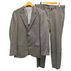 メンズビギ MEN'S BIGI スーツ フォーマル シングル ジャケット テーラード パンツ ウール混 L グレー