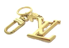 LOUIS VUITTON/ルイ ヴィトン　ポルトクレ LVファセット チャーム  M62516  キーリング　キーチャーム　バッグチャーム　ゴールド　【中古】