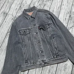 【size M】91年製 先染めブラック Euro Levi's 70503-0258 デニムジャケット Gジャン 雰囲気系