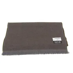 レノマ マフラー ウール 無地 ヘリンボーン イタリア製 ブランド メンズ ブラウン renoma 【中古】