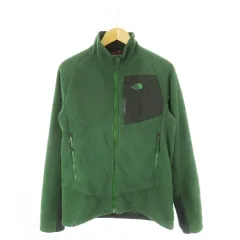 ザノースフェイス THE NORTH FACE フリースジャケット スタンドカラー ジップアップ 裏ファー 切替 ロゴ アウトドア S 緑 グリーン /AO9 ■GY18