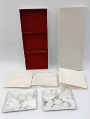 【K-1800】七宝焼 桜の花柄 ガラス皿 2枚セット