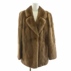 【中古】パリオン PARION ミンクファーコート 毛皮 ミドル丈 13 茶 ブラウン /JS ■GY11 レディース パリオン PARION ファーコート 毛皮コート ミンク ハーフ 大きいサイズ