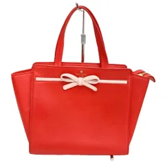 ケイトスペード KATE SPADE 2WAY ハンドバッグ ショルダーバッグ リボンモチーフ レザー 赤 レッド