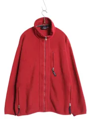 【お得なクーポン配布中!】 90s パタゴニア シンチラ ジャケット メンズ L 古着 名作 オールド フリース フルジップ ブルゾン ジャンパー アウトドア シンプル レッド