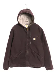 【お得なクーポン配布中!】 US企画 カーハート ダック シエラ ジャケット レディース M 古着 裏 ボア パイル フリース フルジップ ブルゾン アクティブ ワーク 廃盤 紫