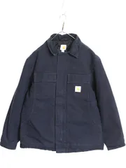【お得なクーポン配布中!】 US企画 カーハート トラディショナル コート メンズ L / ワーク ダック ジャケット 中綿 キルティング ライナー ハーフ コート ブルゾン 紺
