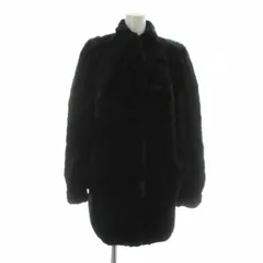 【中古】プレリオット PRELIOT ファーコート アウター 毛皮 ミンク ミドル 13 XL 黒 ブラック /XZ ■GY18 レディース プレリオット PRELIOT ファーコート アウター 毛皮 ミンク ミドル 13