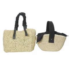 ロペピクニック ROPE Picnic アフタヌーンティー カゴバッグ 2点セット おまとめ ハンドバッグ 鞄 ベージュ系 ブラック Xのサムネイル