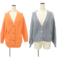 グレイル GRL 美品 2点セット おまとめ ニット カーディガン F オレンジ アッシュブルー