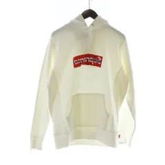 シュプリーム SUPREME コムデギャルソンシャツ COMME des GARCONS SHIRT 17SS Box Logo Hooded Sweatshirt ボックスロゴ フーディ パーカー 裏起毛 S 白 ホワイト ■GY18 /MQ