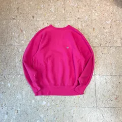90s 【Champion reverse weave】 チャンピオン リバースウィーブ ピンク 刺繍タグ size.XL相当